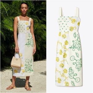NWT TORY BURCH Embellished Dress in Linen $1,798 2
